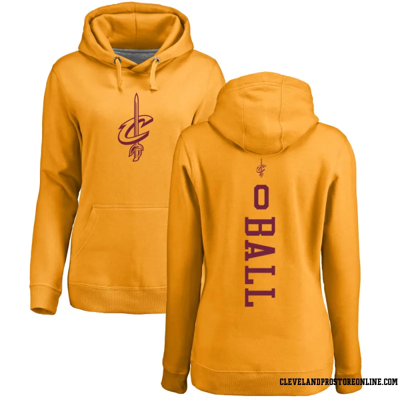 Gold Women's Lonzo Ball Cleveland Cavaliers One Color Backer Pullover Hoodie