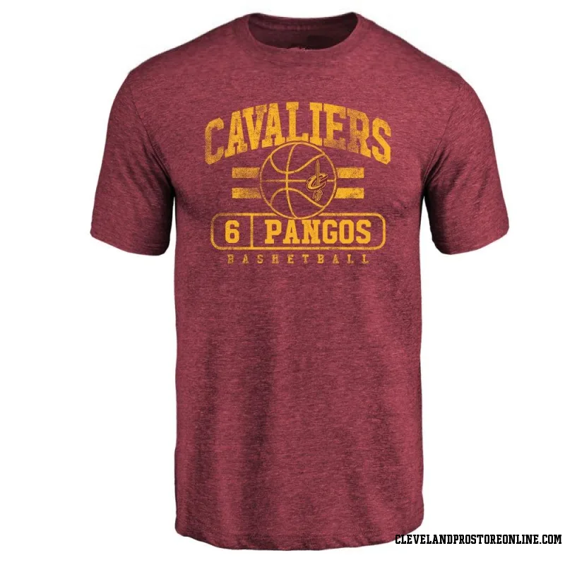 Men's Kevin Pangos Cleveland Cavaliers Maroon Baseline T-Shirt